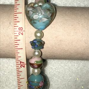 New Lampwork Beaded Stretch Bracelet